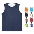 thumbnail image 1 of Zhanqunnn Boys Solid Color Sleeveless Tank Top Breathable Play Casual Kids, Size 11-12 Years, 1 of 5