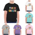 thumbnail image 1 of Zhanqunnn Children Fashion Back To School Printed Round Neck Short Sleeve Casual Tee 10, Size 4-5 Years, 1 of 4
