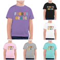 thumbnail image 1 of Zhanqunnn Children Fashion Back To School Printed Round Neck Short Sleeve Casual Tee 11, Size 6-7 Years, 1 of 4