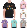 thumbnail image 1 of Zhanqunnn Children Fashion Back To School Printed Round Neck Short Sleeve Casual Tee 8, Size 12-13 Years, 1 of 4