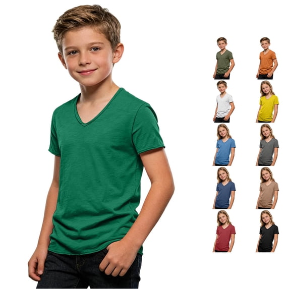 Zhanqunnn Cool Comfort Kids Short Sleeve T Shirt Collar Boys Girls Casual Playwear, Size 3-4 Years