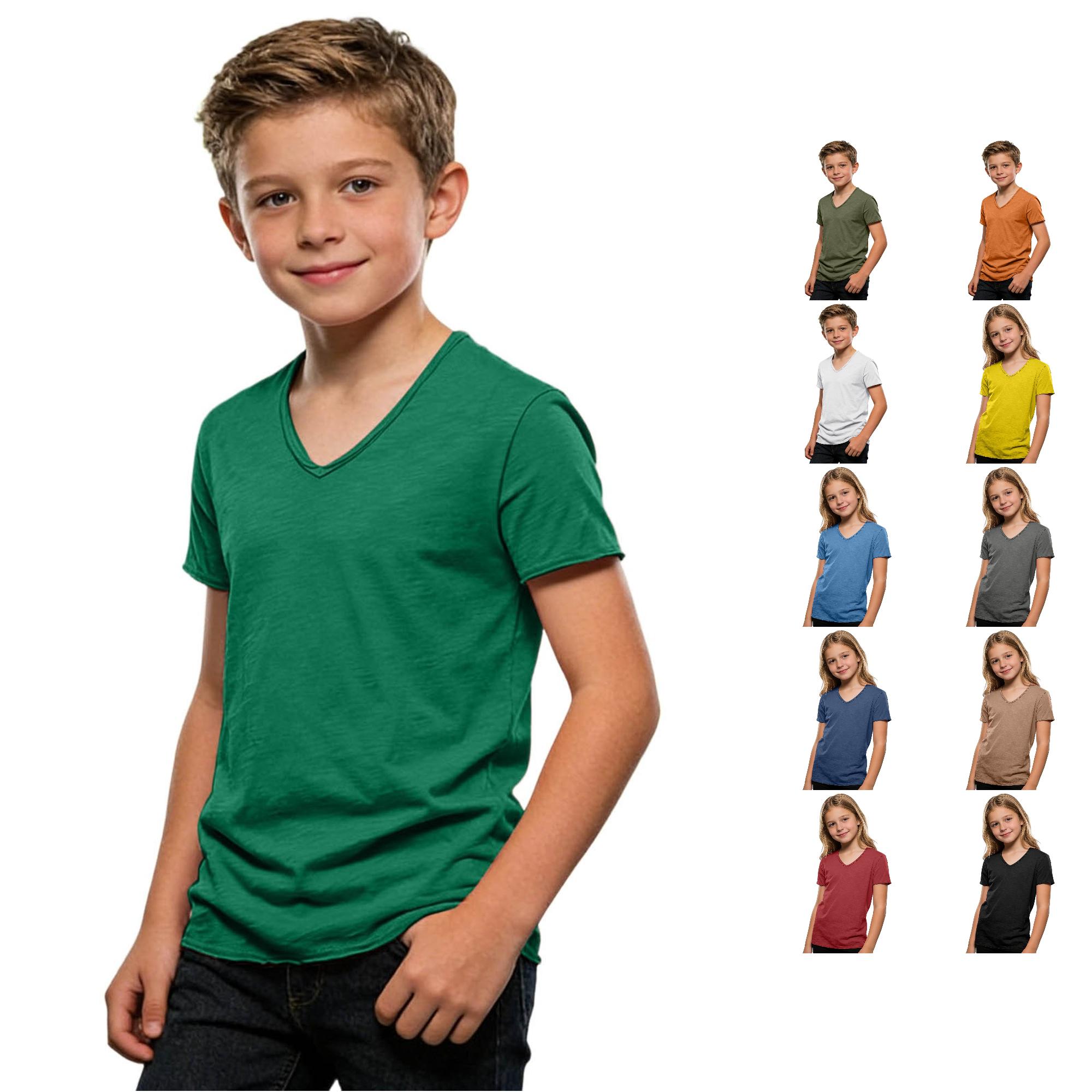 Zhanqunnn Cool Comfort Kids Short Sleeve T Shirt Collar Boys Girls Casual Playwear, Size 5-6 Years