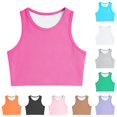 thumbnail image 1 of Zhanqunnn Girls Athletic Tank Top Breathable Workout Sleeveless Kids Youth Sports, Size 6-8 Years, 1 of 4