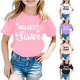 thumbnail image 1 of Zhanqunnn Girls Fashion Casual Letter Round Neck Short Sleeve T Shirt Top 4, Size 10-11 Years, 1 of 4