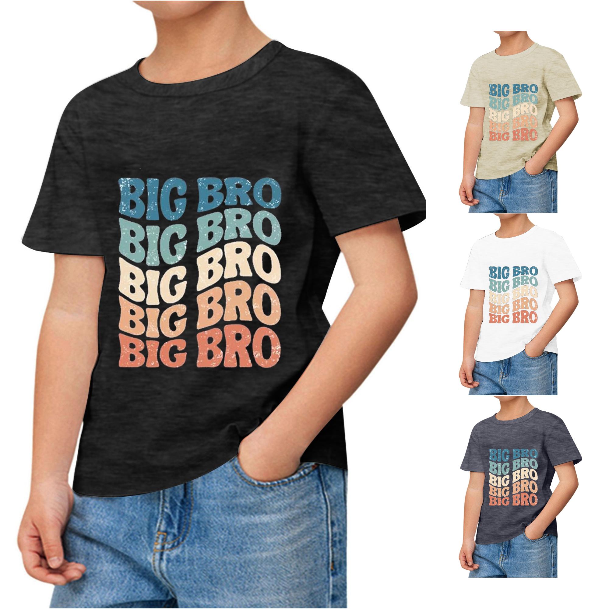 Zhanqunnn Girls Fashion Casual Letter Round Neck Short Sleeve T Shirt Top 4, Size 4-5 Years
