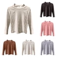 thumbnail image 1 of Zhanqunnn Girls Long Sleeve Semi High Neck Blouse Basic Tee Casual Shirt Toddler, Size 5-6 Years, 1 of 4