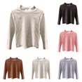 thumbnail image 1 of Zhanqunnn Girls Long Sleeve Semi High Neck Blouse Basic Tee Casual Shirt Toddler, Size 8-9 Years, 1 of 4