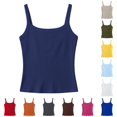 thumbnail image 1 of Zhanqunnn Girls Ribbed Stretch Sleeveless Tank Top Slim Fit Casual Kids Tee, Size 7-8 Years, 1 of 4