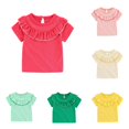 thumbnail image 1 of Zhanqunnn Girls Ruffle Hem Round Neck Casual Blouse Toddler Kids Daily Wear, Size 2-3 Years, 1 of 5