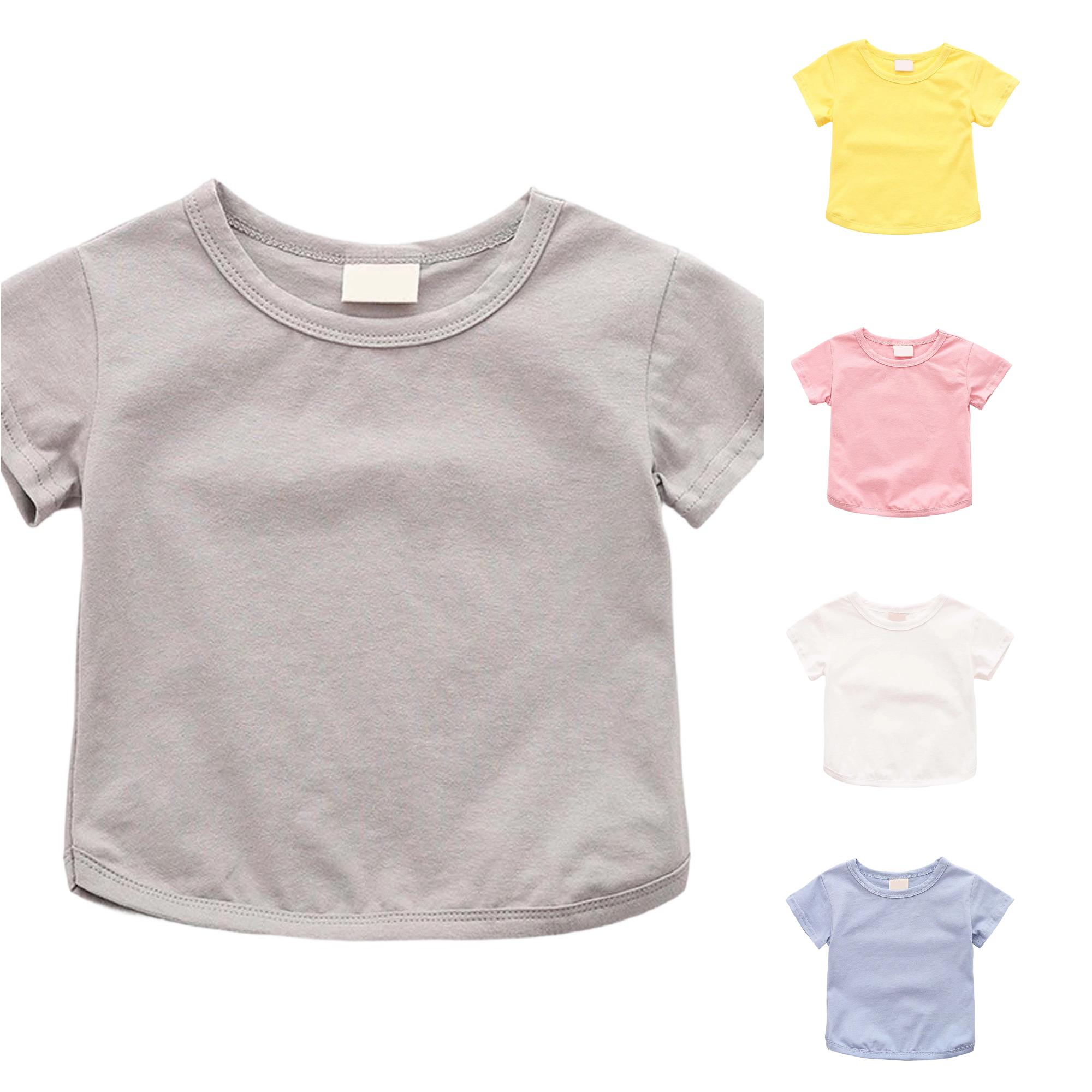 Zhanqunnn Girls Summer Short Sleeve Round Neck Casual Tee Toddlers Kids Playwear, Size 3-4 Years