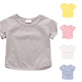 thumbnail image 1 of Zhanqunnn Girls Summer Short Sleeve Round Neck Casual Tee Toddlers Kids Playwear, Size 4-5 Years, 1 of 9