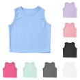 thumbnail image 1 of Zhanqunnn Girls Tank Tops Kids Athletic Ribbed Knit High Neck Crop Gym Yoga, Size 14-15 Years, 1 of 4