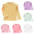 thumbnail image 1 of Zhanqunnn Girls Thermal Shirt Long Sleeve Half Turtleneck Winter Warm Base Layer, Size 9-10 Years, 1 of 4