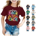 thumbnail image 1 of Zhanqunnn Kids Back To School Graphic Short Sleeve Round Neck Tee Bright Boys Girls, Size 8-9 Years, 1 of 4