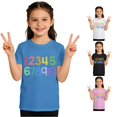 thumbnail image 1 of Zhanqunnn Kids Graphic Print Short Sleeve T Shirt Casual Tee Girls Boys Youth, Size 6-7 Years, 1 of 6