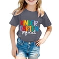 thumbnail image 1 of Zhanqunnn Kids Short Sleeve T Shirt Fashion Casual Letter Printed Round Neck Summer Top for Boys Girls, Size 10-11 Years, 1 of 3