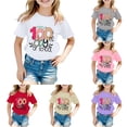 thumbnail image 1 of Zhanqunnn Kids Short Sleeve T Shirt Fashion Casual Letter Printed Round Neck Summer Top for Boys Girls, Size 12-13 Years, 1 of 4