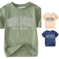 thumbnail image 1 of Zhanqunnn Kids Short Sleeve T Shirt Fashion Casual Letter Printed Round Neck Summer Top for Boys Girls, Size 6-7 Years, 1 of 3