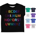 thumbnail image 1 of Zhanqunnn Kids Short Sleeve T Shirt Fashion Casual Letter Printed Round Neck Summer Top for Boys Girls, Size 8-9 Years, 1 of 3