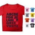 thumbnail image 1 of Zhanqunnn Kids Summer Tops Letter Round Neck Petal Sleeve Solid Color Tees, Size 4-5 Years, 1 of 4