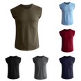 thumbnail image 1 of Zhanqunnn Men'S Breathable Sleeveless T Shirt Tops Slim Fashion Summer Round Neck Short Sleeve Short Sleeve T Shirt Pack Shirts for Men, Size M, 1 of 4