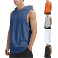 thumbnail image 1 of Zhanqunnn Men's Tank Tops for Casual Sports Gym Summer Comfortable Sleeveless Hooded Tops for Everyday Wear with Versatile Style Mens Compression Shirts Mens T Shirt, Size L, 1 of 9