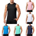 thumbnail image 1 of Zhanqunnn Mens Lightweight Sleeveless Performance Tee for Breathable Summer Training Tank Top for Running Workouts and Gym Fitness Mens Tops Loose Fit Mens Big and Tall T Shirts, Size M, 1 of 5