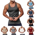 thumbnail image 1 of Zhanqunnn Mens Summer Knitted Vertical Fitness Sports Fitness Vest I Vest T Shirts Men Set Thick Long Sleeve T Shirt Men, Size M, 1 of 5