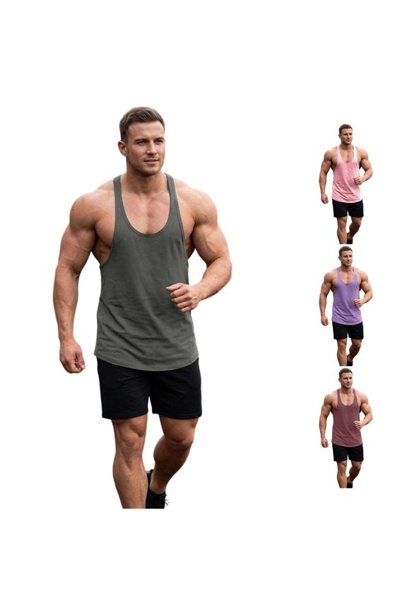 Mens Workout Soft Gym Bodybuilding Stringer Tank Dark Tee Shirt Mens Size Large Shirts, Size XXXXL
