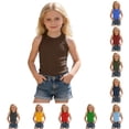 thumbnail image 1 of Zhanqunnn Stylish Kids Ribbed Tank Top Classic Solid Color Girls Boys Everyday, Size 9-10 Years, 1 of 4