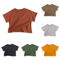 thumbnail image 1 of Zhanqunnn Toddler Kids Baby Boys Girls Short Sleeve Classic Loose Crewneck Tees, Size 9-12 Months, 1 of 9