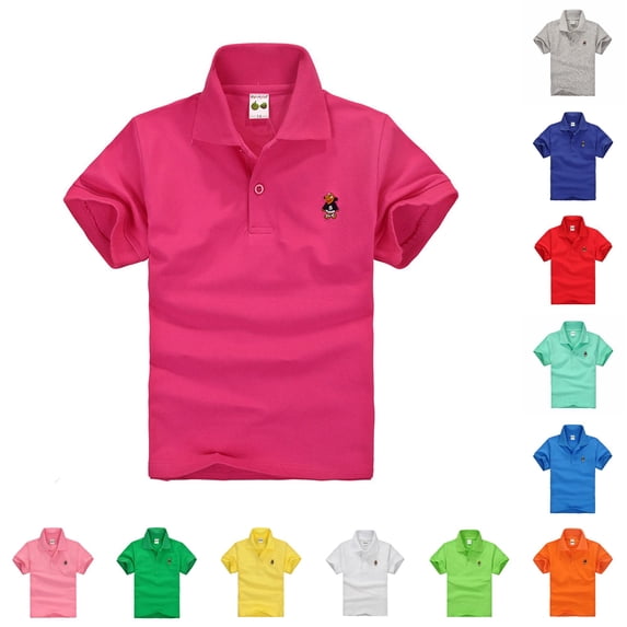 Zhanqunnn Toddler Kids Girls Boys Short Classic Loose Tunic Soft Blouse Solid Tee, Size 4-5 Years