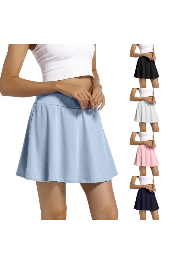 Women's High Waisted Tennis Skirts Pleated Skorts Skirts For Women With Shorts Pocket Poodle Skirts for Women, Size M