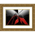 thumbnail image 1 of Zhao, Henry 14x11 Gold Ornate Wood Framed with Double Matting Museum Art Print Titled - Chicago Flamingo Scuplture, 1 of 4