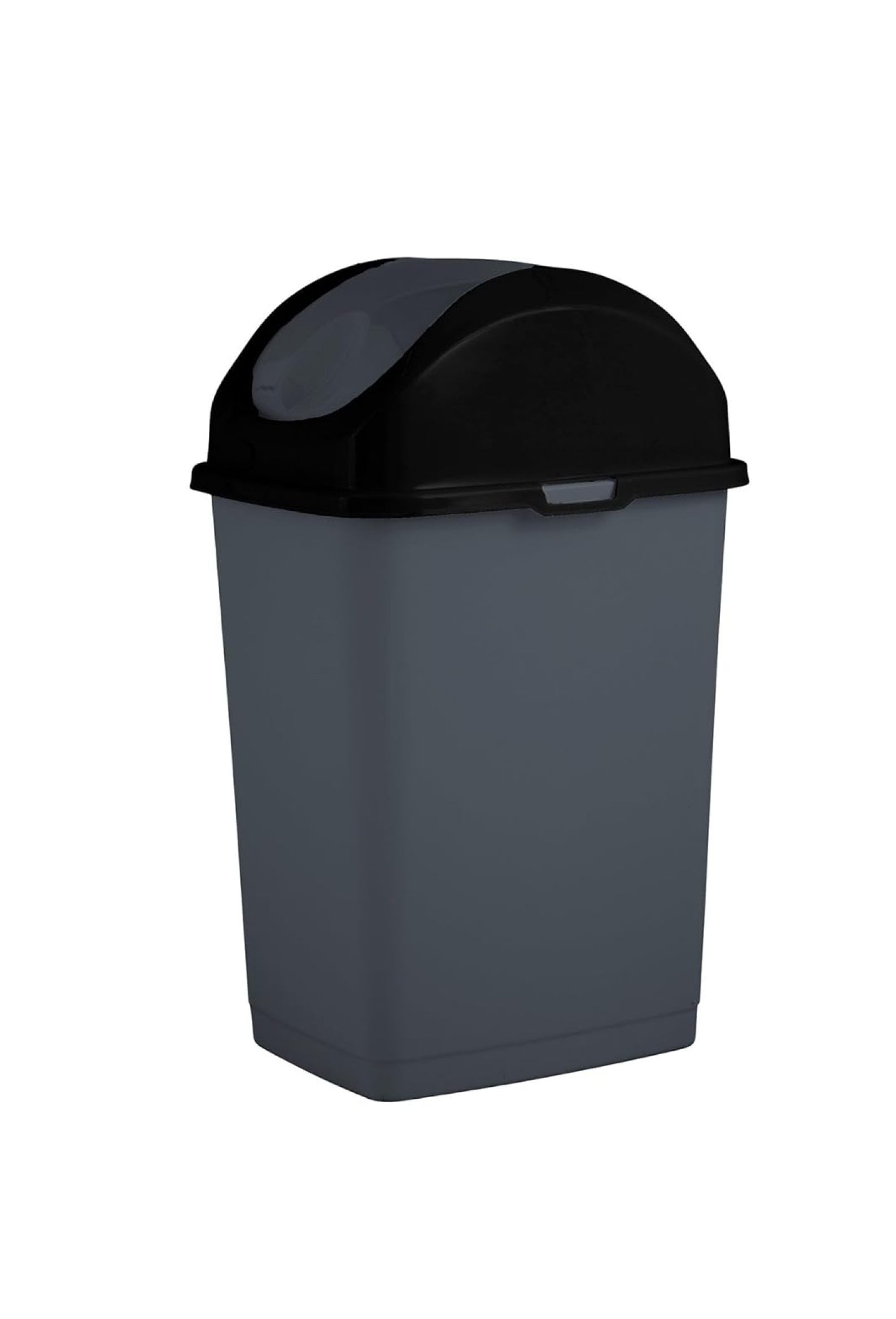 Zhao he Small 2.5 Gallon Plastic Trash Can with Swing Top Lid, Compact