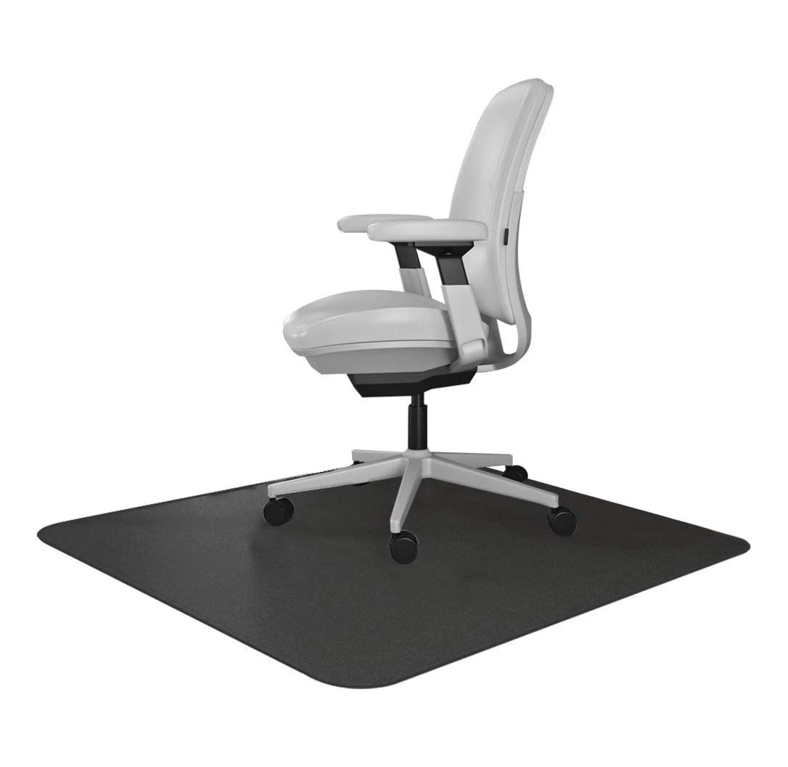 Zhao he Office Desk Chair Mat for Low Pile Carpet (with Grippers) Black, 46 Inches x 60 Inches