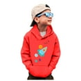 thumbnail image 1 of Zhaoag Little Boys Hoodie Cartoon Rocket Printed Hooded Sweatshirt Casual Unisex Hoodies, 1 of 5