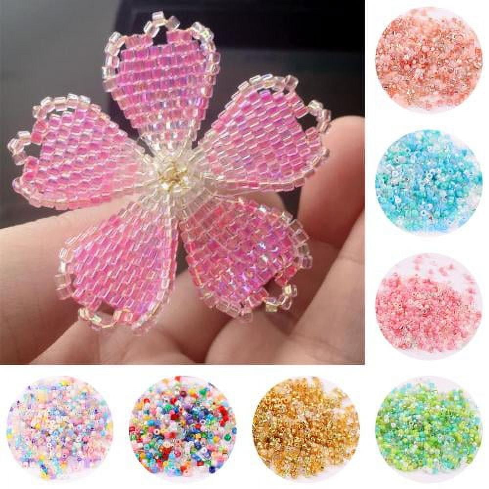 Tibaoffy Size 6/0 Crafts Glass Seed Beads 4mm Light Pink Beads for Jewelry  Making (Total About 100g About 1200pcs)