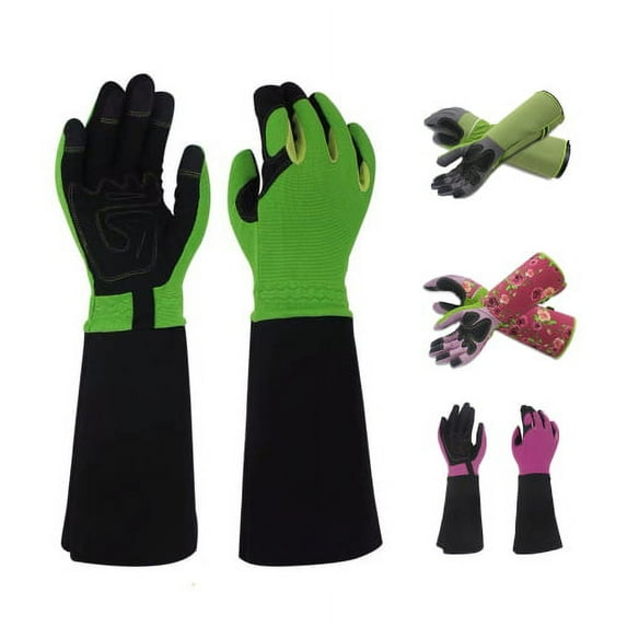 Zhaomeidaxi 1 Pair Long Sleeve Gardening Gloves Pruning Thornproof Garden Gloves with Extra Long Forearm for Gardener
