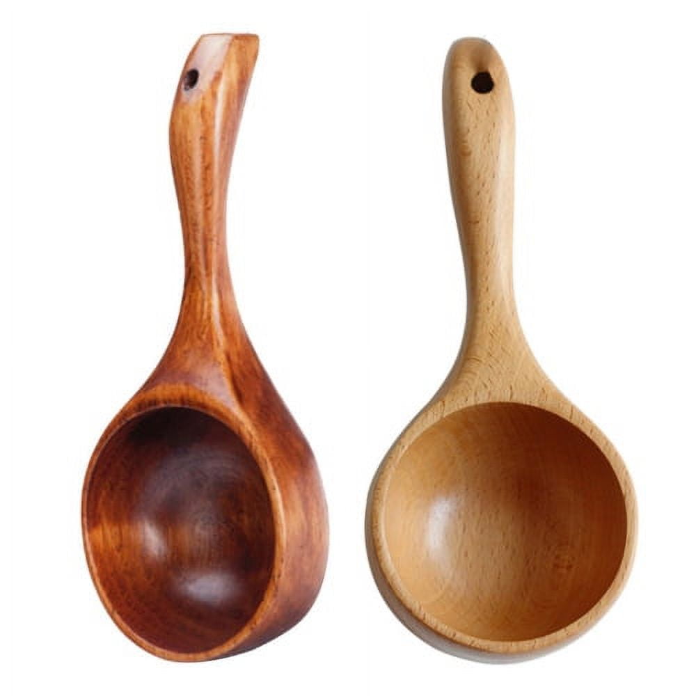 Zhaomeidaxi 1Pc/2Pcs Bath Salt Scoop Wooden Ladle Spoon Scoops for ...