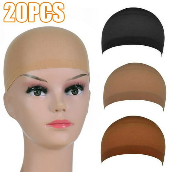 Zhaomeidaxi 20 Pcs Hair Nets for Women Bun,Lace Bandage Hair Nets Elastic Edge Mesh Soft Nylon Stretch Cap
