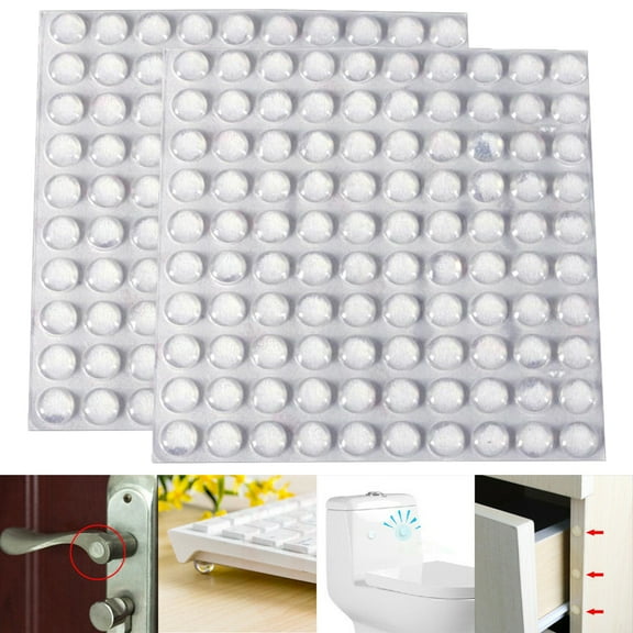Zhaomeidaxi 200pcs Cabinet Bumpers Drawer Bumpers Pads ,Self-Adhesive Clear Rubber Feet Tiny Bumpons for Furniture Table Laptop
