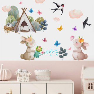 Bunny Wall Sticker, Funny Bunny Wall Decal – ikiiki Shop