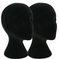 thumbnail image 1 of Zhaomeidaxi 2Pcs Female Styrofoam Mannequin Hairpieces Stand Holder Cosmetics Model Head Wig Display for Home, Salon and Travel, 1 of 7