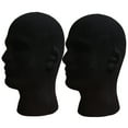 thumbnail image 1 of Zhaomeidaxi 2Pcs Male Mannequin Head Cosmetics Model Head Wig Display Foam Mannequin Glasses Hat Hairpieces Stand, 1 of 7