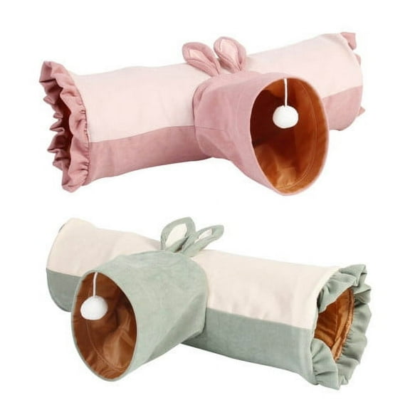 Zhaomeidaxi 3 Way Cat Tube Cat Tunnel Bored Cat Pet Toys Peek Hole Toy Ball Cat, Puppy, Kitty, Kitten, Rabbit