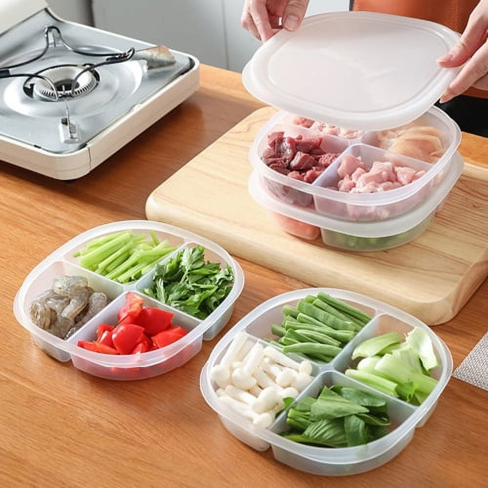 Zhaomeidaxi 4 Compartment Meal Prep Containers with Lids -Food Storage  Containers Plastic, Bento Box, Lunch Containers, Microwavable, Freezer and  Dishwasher Safe, Food Containers 