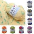 thumbnail image 1 of Zhaomeidaxi 4 Strands Colorful Cotton Crochet Knitting Yarn Assorted Colors Perfect for Mini Knitting Baby Clothes Woolen Yarn(1 Roll), 1 of 5