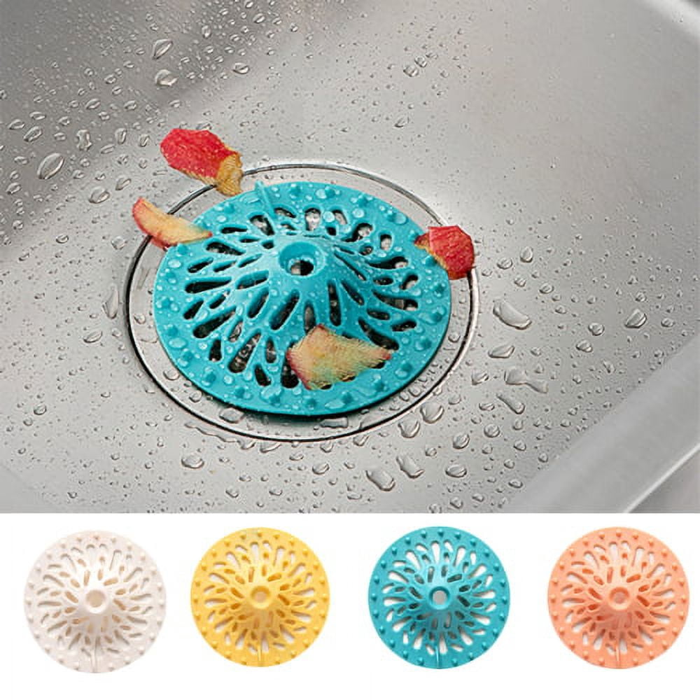 Zhaomeidaxi 4Pcs Drain Hair Catcher Shower Drain Cover Silicon Shower ...