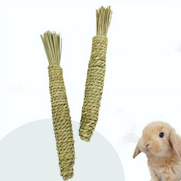 Zhaomeidaxi 5PACK Bunny Chew Toys, Natural Hand-woven Grass Guinea Pigs Hamsters Toys Cage Accessories for Rabbits Squirrel Gerbils Small Pets Chewing and Playing %26 Teeth Care